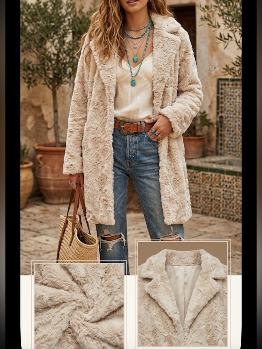 Georgie Teddy Coat Plush Faux Fur - small